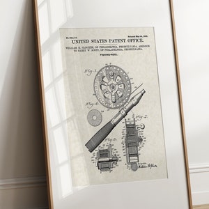 Fishing Reel - 1906 (Free Shipping) Large Unframed 8.5x11 Patent Print