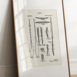 Paddle and Oar - 1918 (Free Shipping) Large Unframed 8.5x11 Patent Print