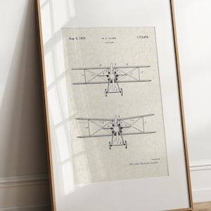 Airplane - 1929 (Free Shipping) Large Unframed 8.5x11 Patent Print