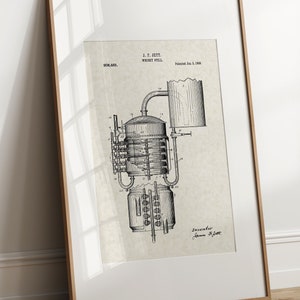 Whiskey Still - 1909 (Free Shipping) Large Unframed 8.5x11 Patent Print