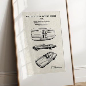 Alfa Romeo Automobile - 1953 (Free Shipping) Large Unframed 8.5x11 Patent Print