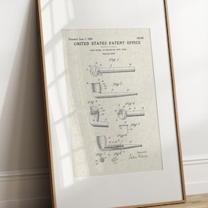Pipe - 1932 (Free Shipping) Large Unframed 8.5x11 Patent Print
