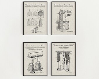 Beer Brewer Bundle (Free Shipping) Large Unframed 8.5x11 Patent Prints
