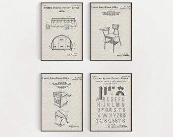 Teacher Bundle (Free Shipping) Large Unframed 8.5x11 Patent Prints
