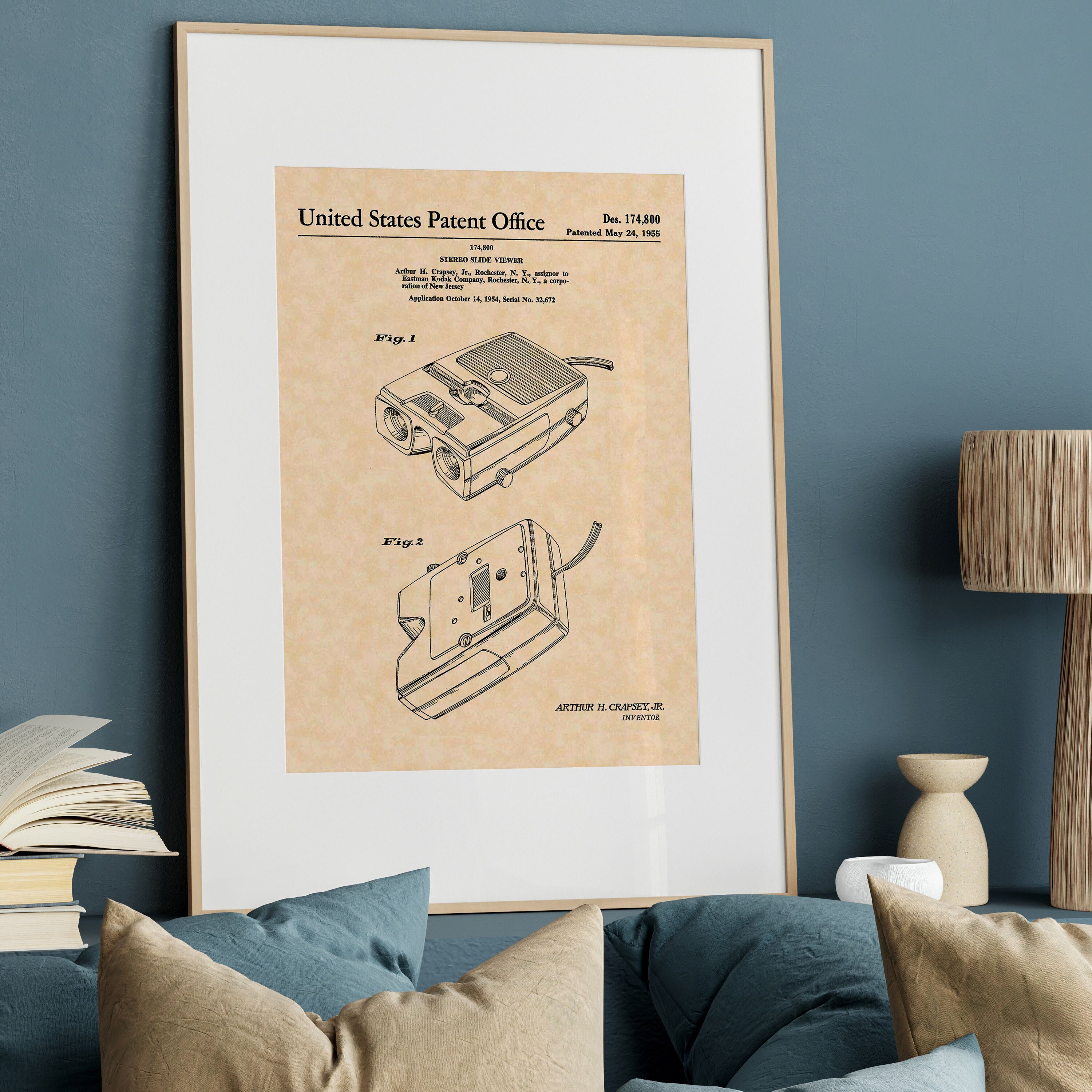 I'm Th Stereo Slide Viewer - 1955 (free Shipping) Large Unframed 8.5x11