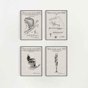 Barber Bundle (Free Shipping) Large Unframed 8.5x11 Patent Prints