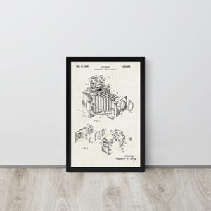Photographic Camera Accessory - 1966 Vintage Patent Print (Free Shipping) Multiple Sizes + Framed | Camera Buff Gift, Photo Studio Decor