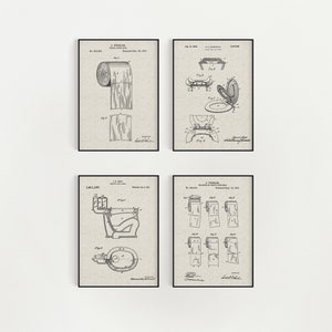Bathroom Bundle  (Free Shipping) Large Unframed 8.5x11 Patent Prints