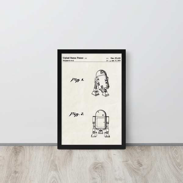 Robot inteligente de ciencia ficción - Lámina de patente vintage de 1979 (envío gratis) Varios tamaños + enmarcada / Regalo para fans de la ciencia ficción, decoración de pared para nerds
