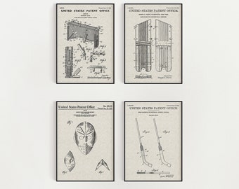 Goalie Bundle (Free Shipping) Large Unframed 8.5x11 Patent Prints