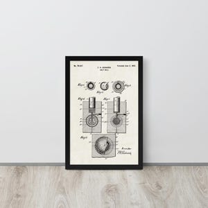 Golf Ball Patent Print, 1902 - Vintage Golf Wall Art, Framed or Unframed