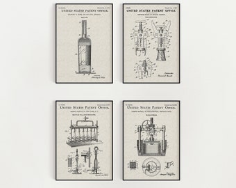 Wine Bundle (Free Shipping) Large Unframed 8.5x11 Patent Prints