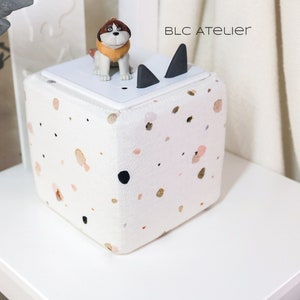 Cover, light beige, dots, pastel, watercolor, firm hold, 100% perfect fit, suitable for Toniebox