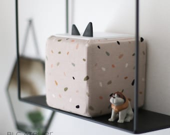 Cover beige with confetti, confetti, dots, beige, cover suitable for Toniebox