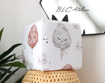 Bezug Zuckerwatte, Süße, weiß, pastell, aquarell, Marshmallow, passend für Toniebox