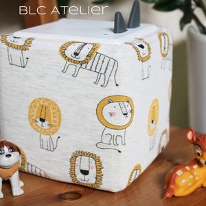 Cover lion, lion, lion, lions, mottled cream, mustard, suitable for Toniebox