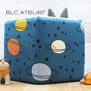 Cover planets, space, outer space, Saturn, Galaxy, blue, suitable for Toniebox