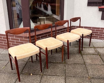 Set of 4 Bambi teak dining Chairs by Rolf Rastad & Adolf Relling for Gustav Bahus.
