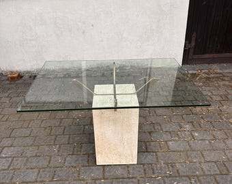 Artedi very unique italian travertine dining table.1970’s