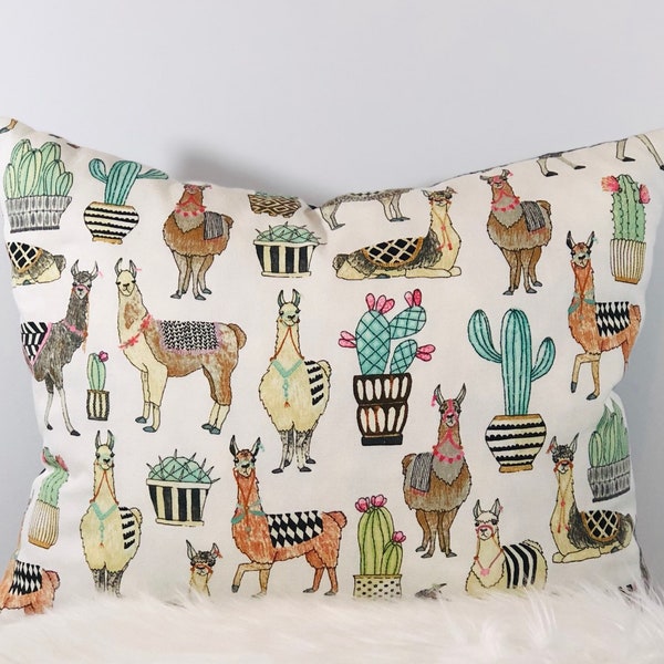 Llama Gift Napping Pillow | Llama Decor | Llama Decorative Pillow | Cooling Gel Memory Foam | Llama Art Gift