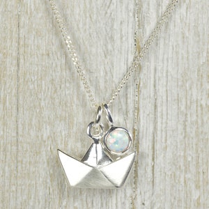 paper boat necklace