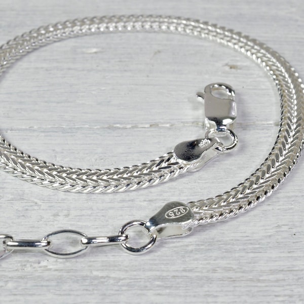 foxtail chain bracelet sterling silver