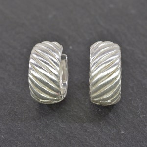 wide creoles sterling silver