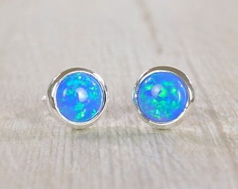 Opal Ohrstecker 925 Silber