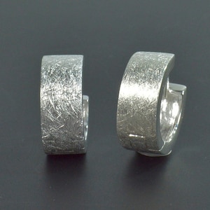 wide creoles sterling silver