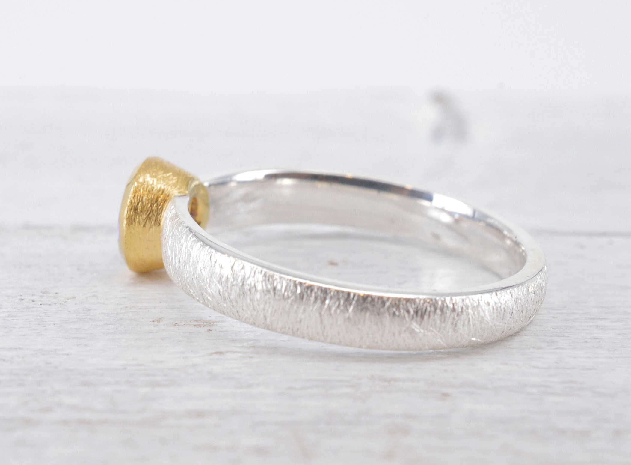 Bague Argent 925 Avec Tanzanites Et CZ - Taille 56/57 - Plaqué Or Blanc