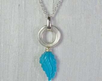 Feather Turquoise necklace