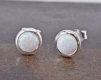 Opal Ohrstecker 925 Silber