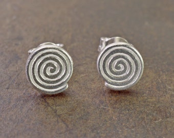 Mini Spirale Ohrstecker  925 Silber