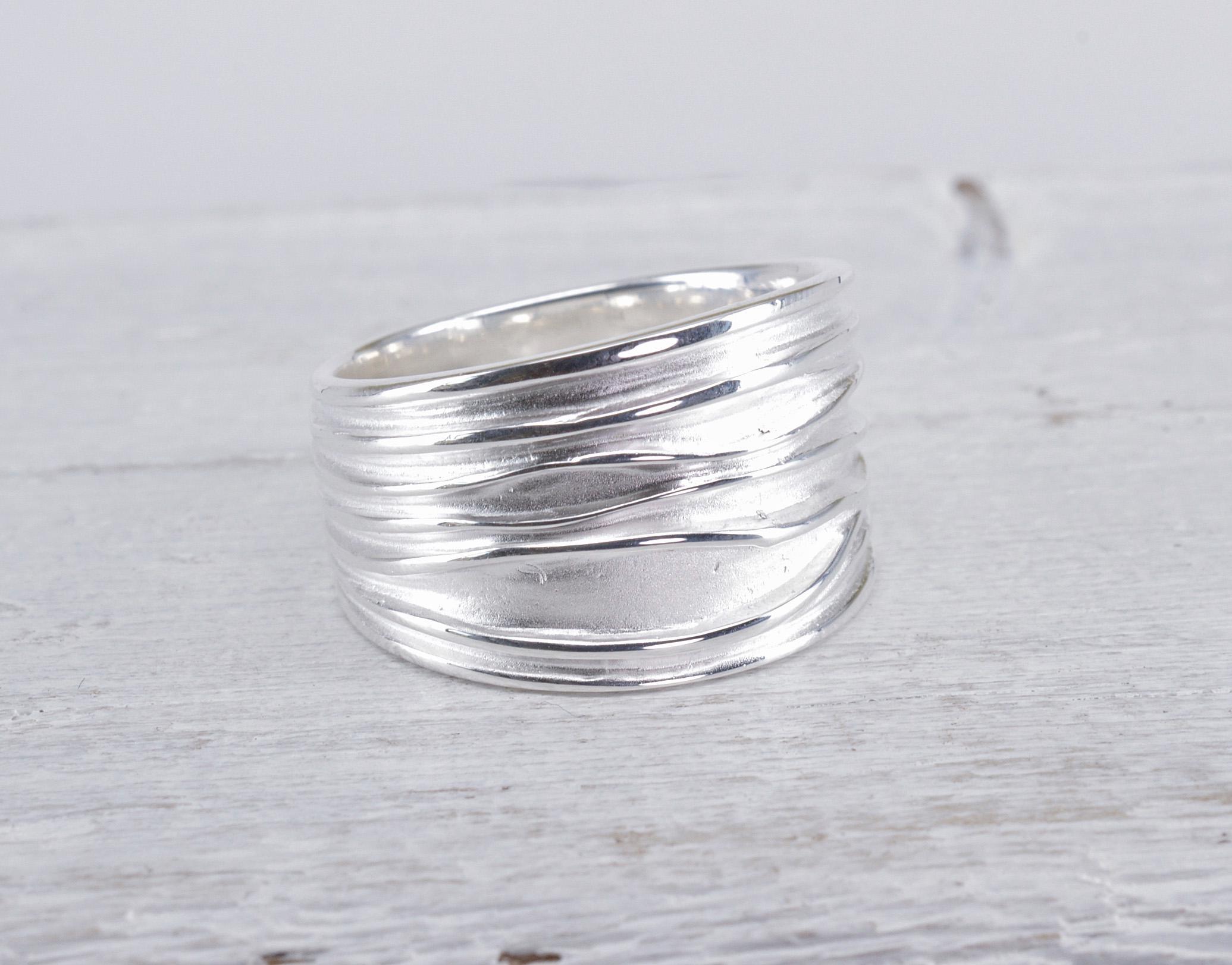 Bague En Argent Massif 925 - Taille 61, Couleur Argenté, Occasion