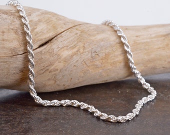 cord chain necklace sterling silver