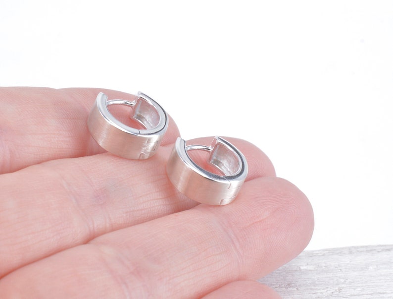 small hoop earrings sterling silver image 10