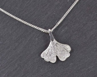 Collier Ginkgo en argent 925