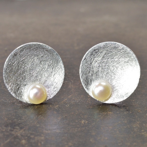 Earrings 925 Silver with pearl