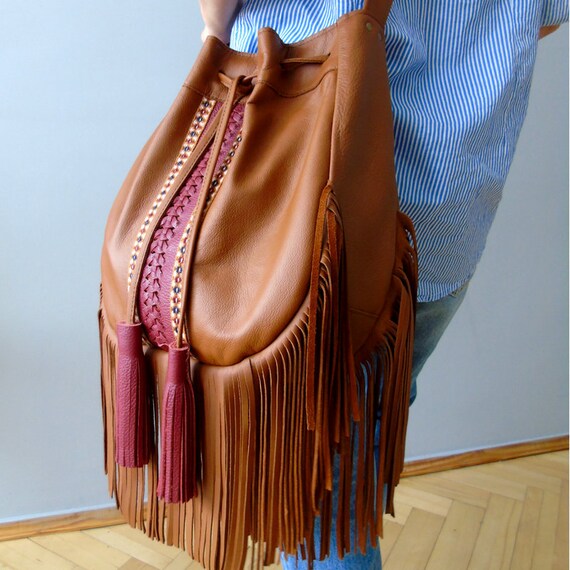 boho leather bags