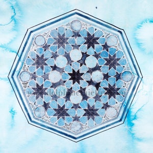 Mandala art print limited to 50 numbered and signed copies of my original painting &quot;Nuage poète&quot; - Different formats possible