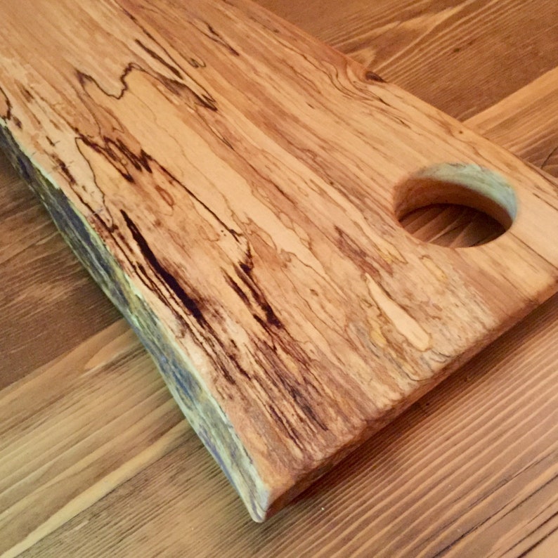 Live Edge Spalted Maple Serving Board Etsy