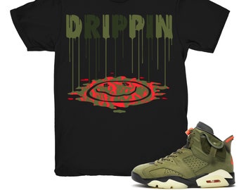 Air Jordan 6 Travis Shirt Drip to Hard Retro 6 Cactus Jack | Etsy