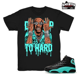 Hoodie for Jordan 13 Island Green and Black Teal Jordan 13 Shirt air Jordan Black and Teal Pullover by STACS Dead the Lyin Etsy