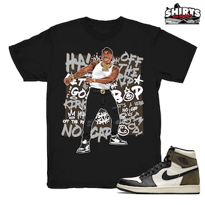 Mocha 1 shirt DaBaby Lets Go Match Retro 1 OG High Dark Mocha 2020 / Black tee shirts image 1