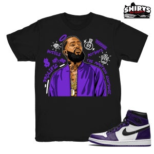 court purple jordan 1 shirts