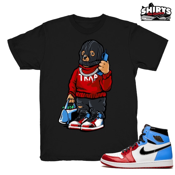 Air Jordan 1 Camiseta sin miedo Trap Bear Retro 1 OG High | Etsy México