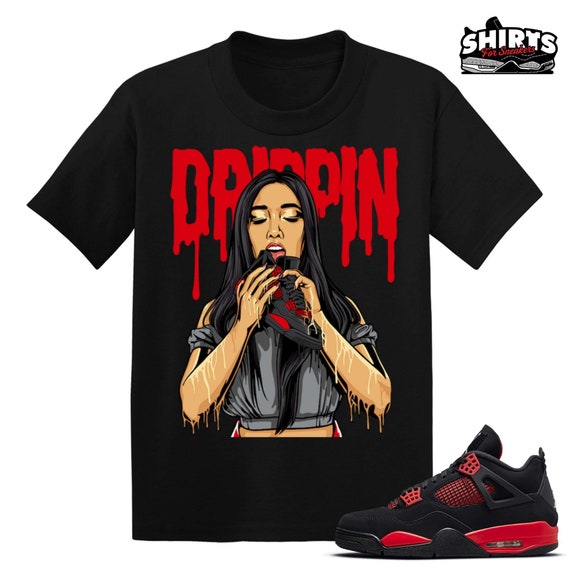 Kids Air Jordan T-shirt Black Red