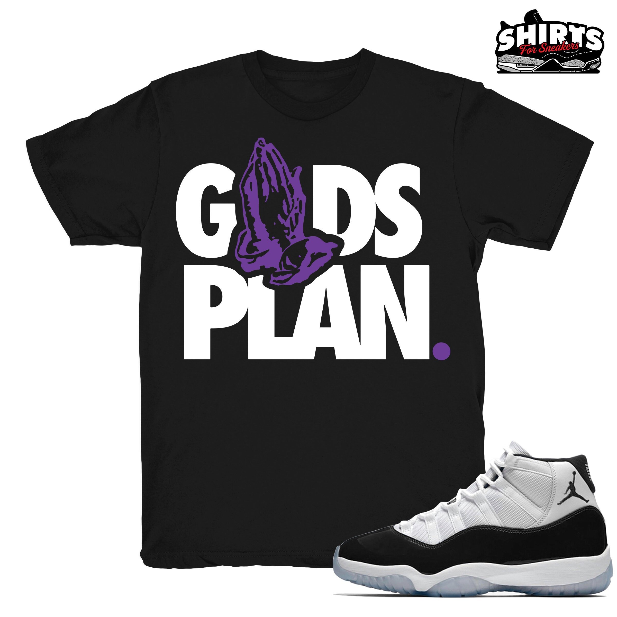 Air Jordan 11 Concord Shirt Drake Gods 
