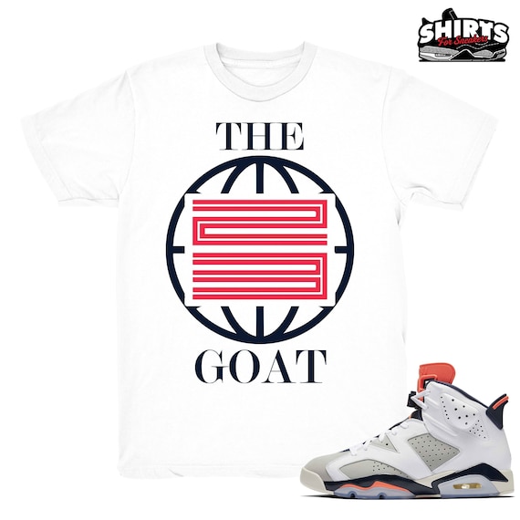 Tinker 6 shirt The Goat 23 Retro 6 Tinker Hatfield White tee shirts