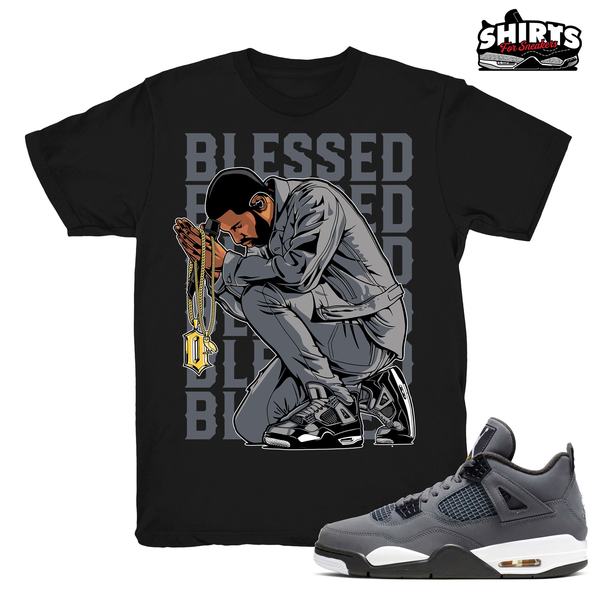 Air Jordan 4 Cool Grey Shirt Drake 